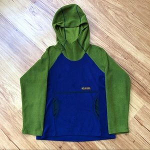 MELANZANA | Kid’s Green / Blue Microgrid Hoodie (M)